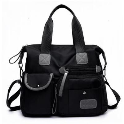 Black backpack with gray accents on a white background
