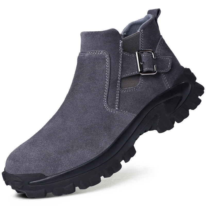 Cowhide Safety Shoes Work Boots - Industrial Steel Toe Protection Footwear