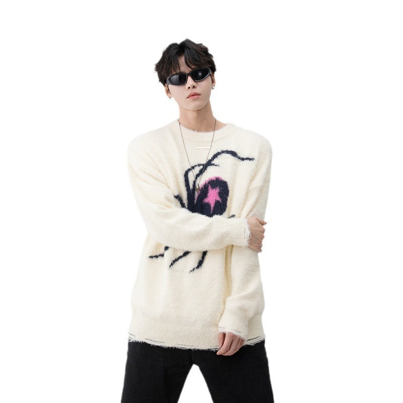 American Hiphop Spider Brocade Sweater Men And Women