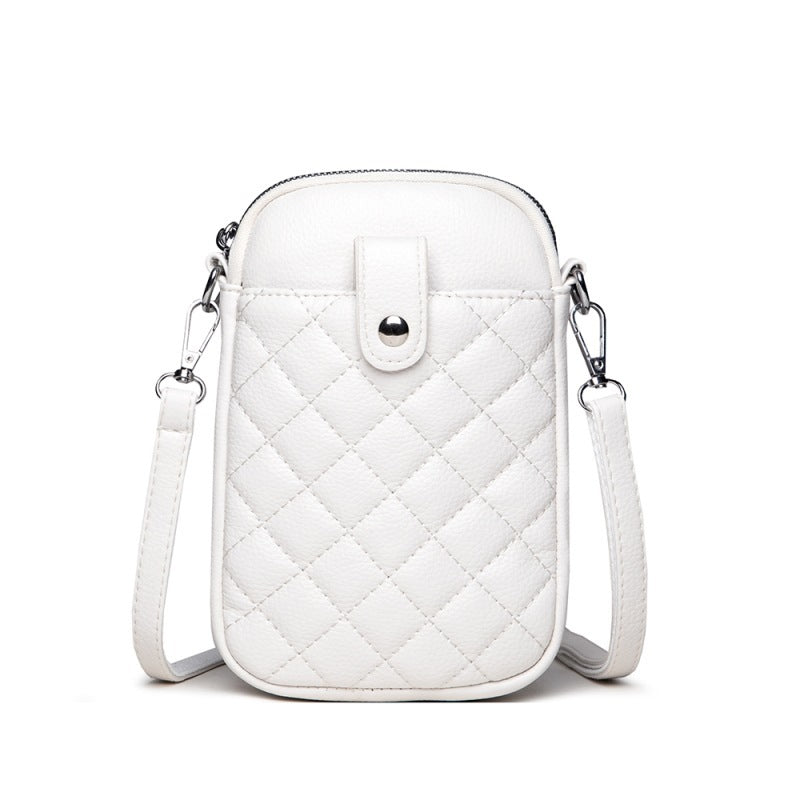 Vertical All Match Mobile Phone Rhombus One Shoulder Messenger Bag