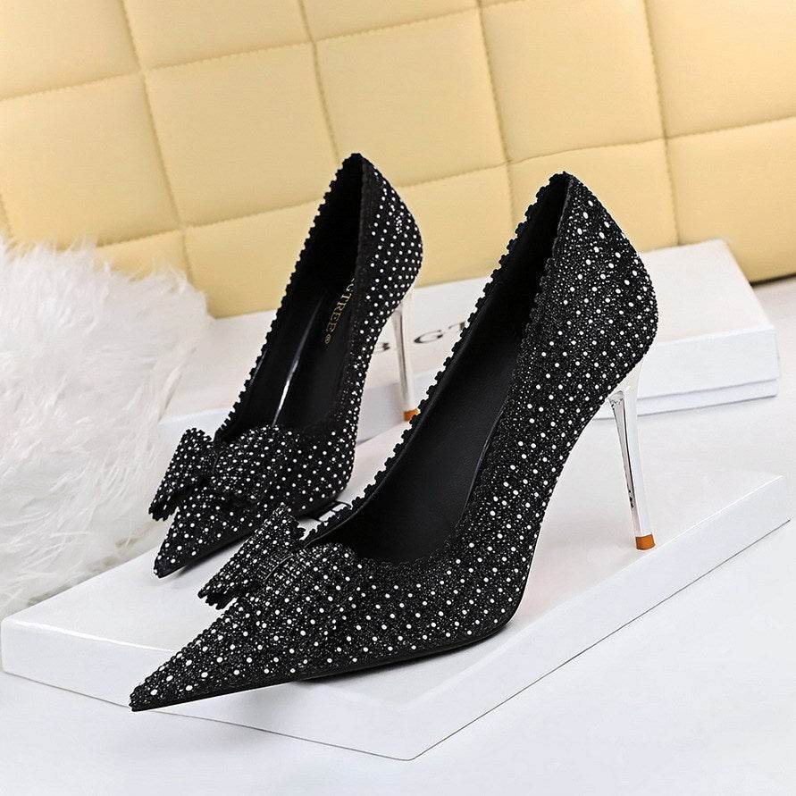 Sweet Women''s Princess Wedding Shoes Thin High Heels Shallow Mouth - Millivan supplies