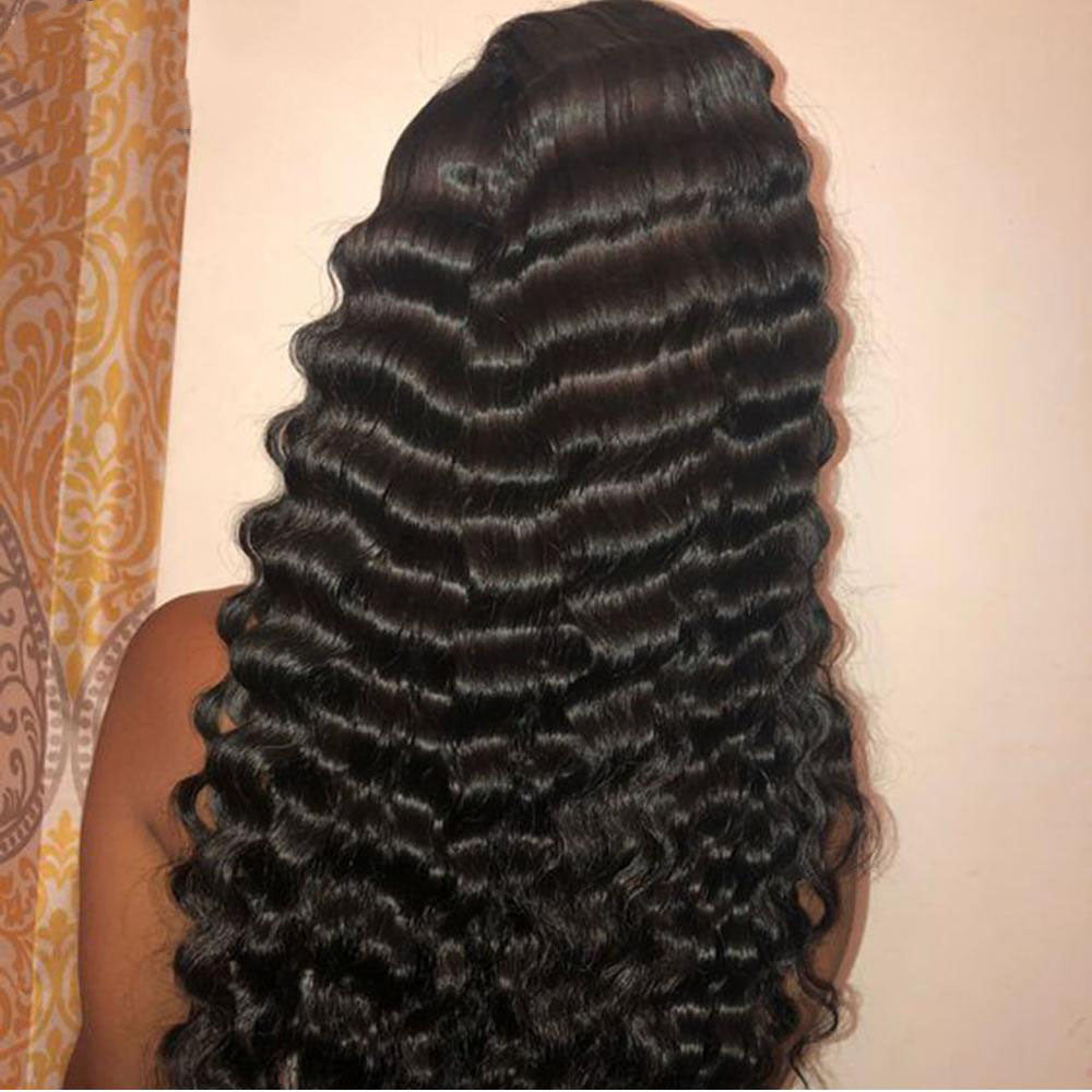 Deep Wave Human Hair Lace Frontal Wigs - Premium Medium Long Wave Wig