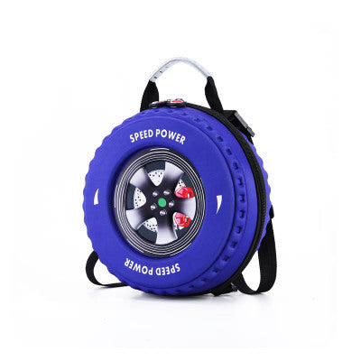 Kid's Small Schoolbag Personalized Creative 3D Cartoon Tire Kindergarten