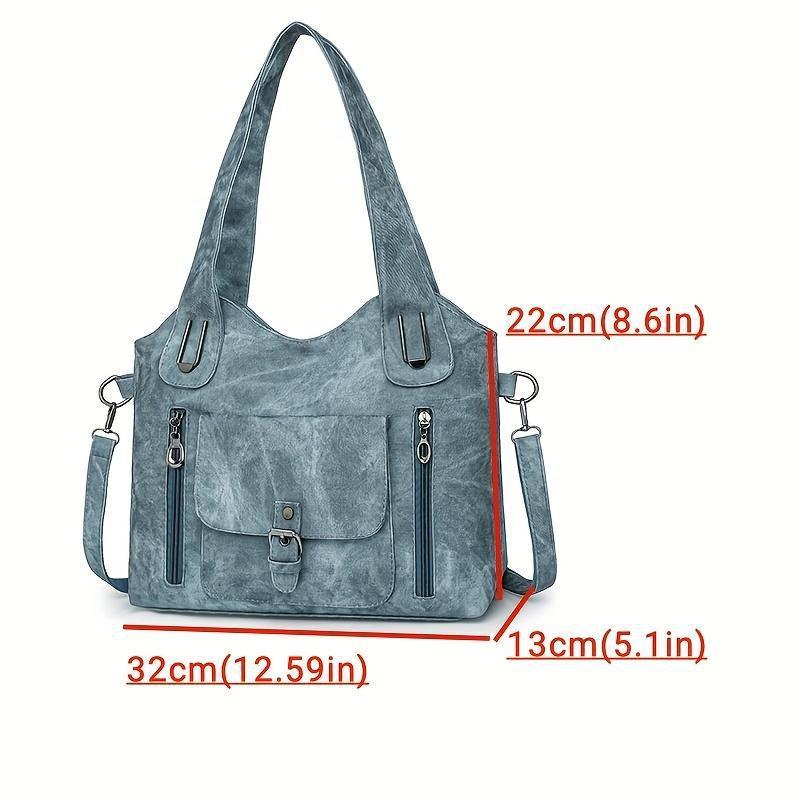 Women's Soft Leather Handbag - Adult Vintage Synthetic Leather Bag