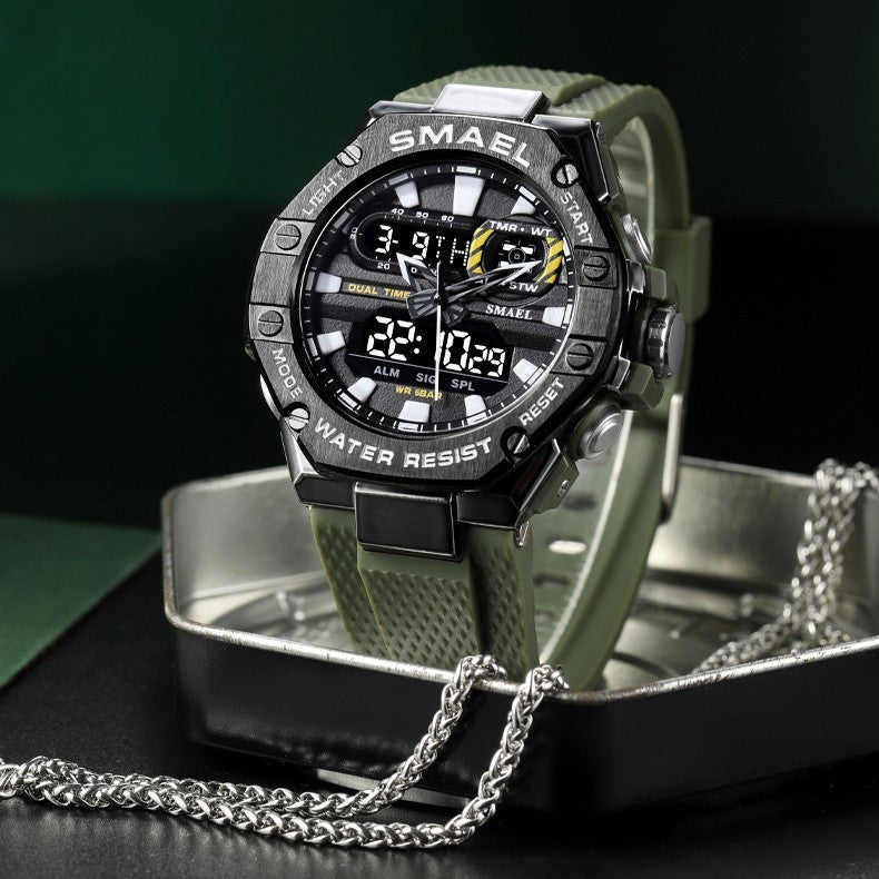 Men's Digital Alloy Electronic Watch - 47mm