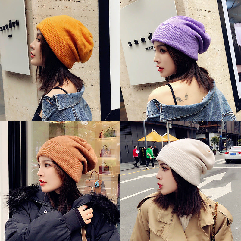 Knitted Fashion Korean Version Of The Tide Moon  In Black
