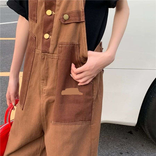 Women's One-Shoulder Wide-Leg Flare Trousers | Brown | S–5XL