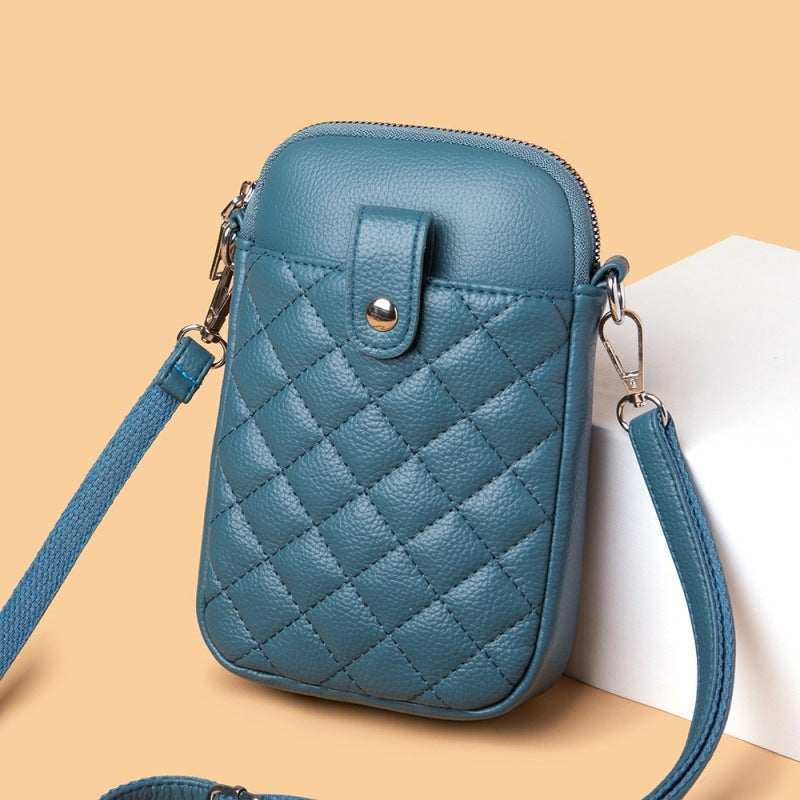 Vertical All Match Mobile Phone Rhombus One Shoulder Messenger Bag