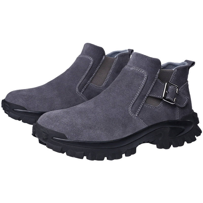 Cowhide Safety Shoes Work Boots - Industrial Steel Toe Protection Footwear
