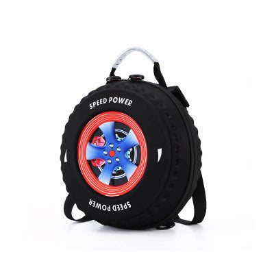 Kid's Small Schoolbag Personalized Creative 3D Cartoon Tire Kindergarten