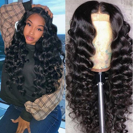 Women's Small Curly Wig - Black Long Curly Hair High Temperature Silk Fiber