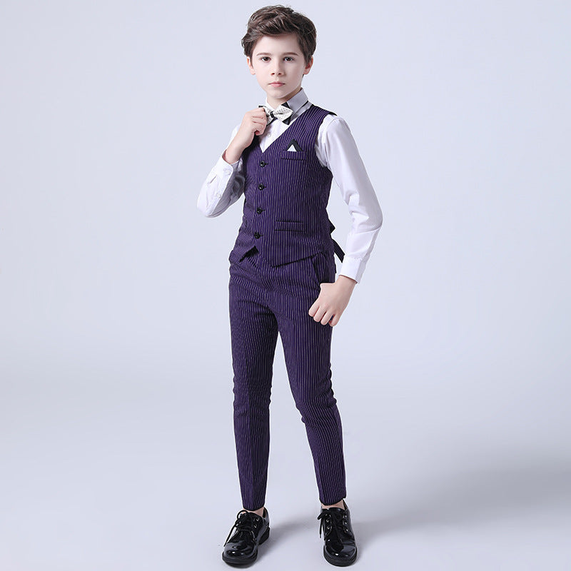 Children's Summer Stripes Vest And Trousers Suit