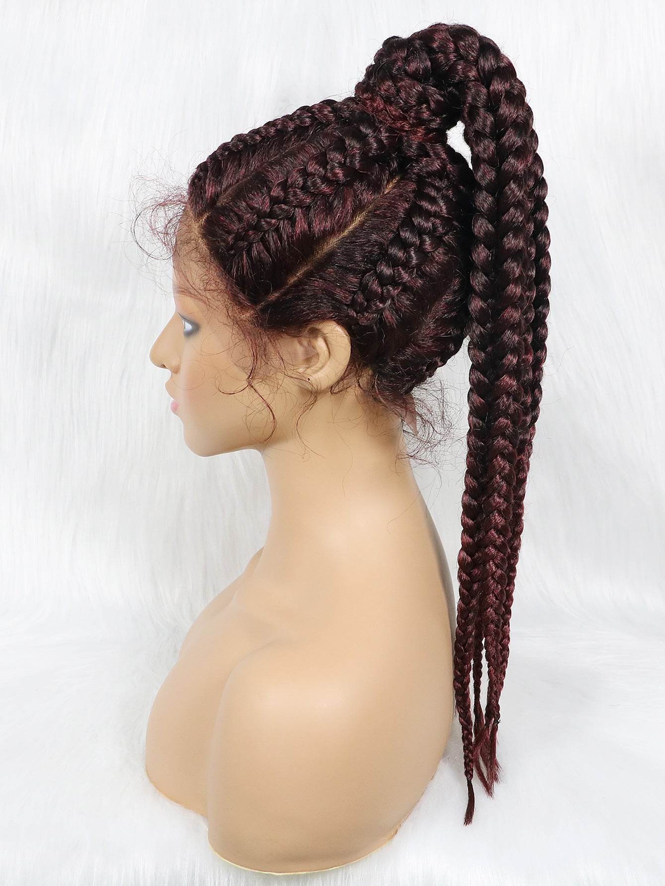 Braided Lace Front Synthetic Wig Braids African Braiding Hair - Millivan supplies