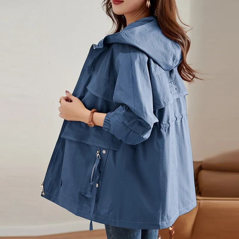 Women's Western-Style Trench Coat - Adult Plus Size Mid-Age Fashion