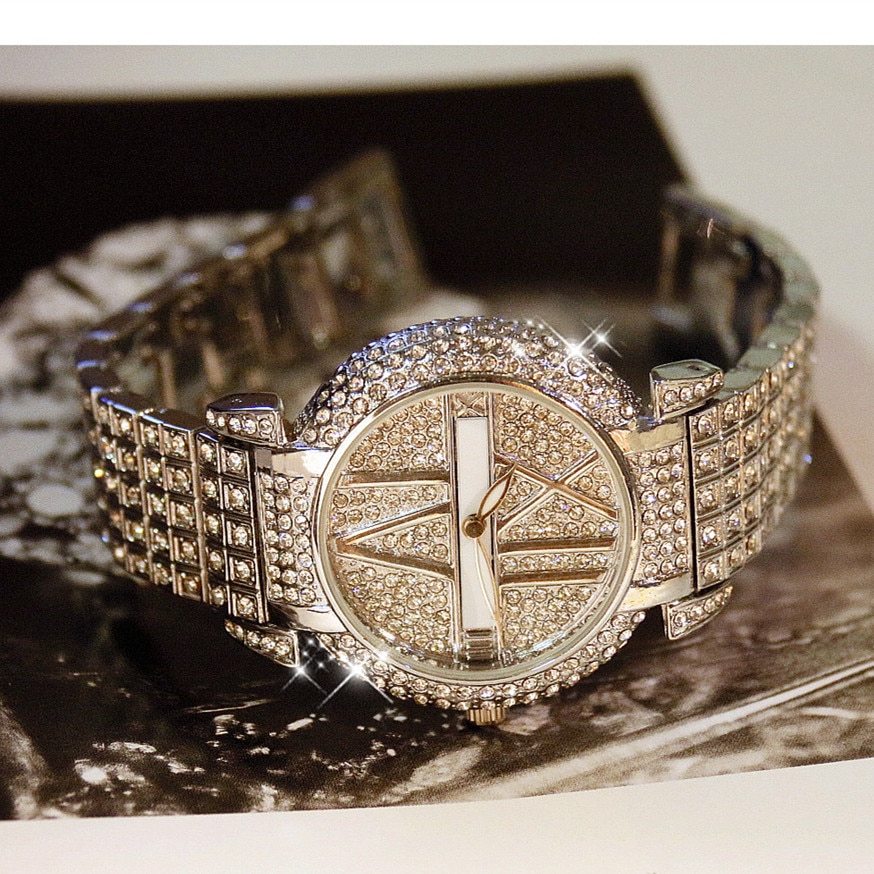 Luxury Diamond Women's Watch - Stainless Steel