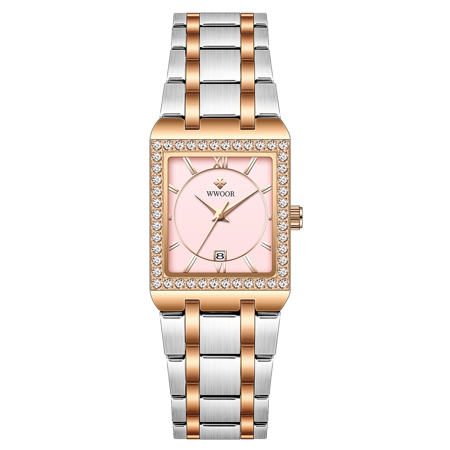 Diamond Square Steel Watch - Waterproof Love Belt