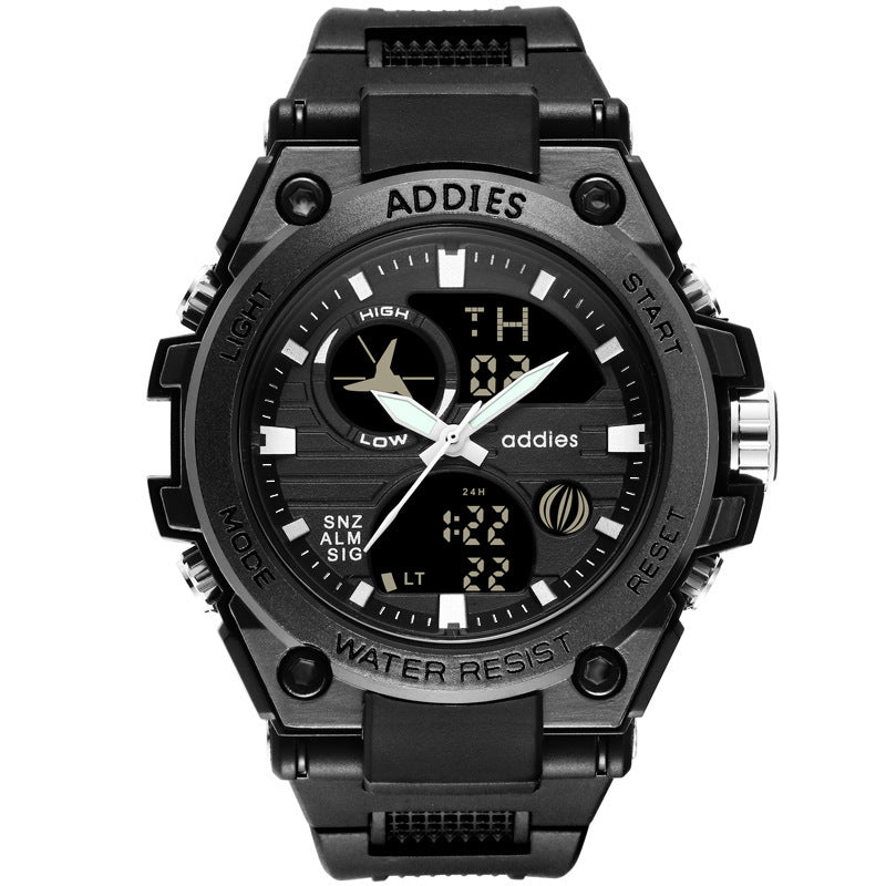 Men's Multifunctional Plastic Sports Watch - 50mm