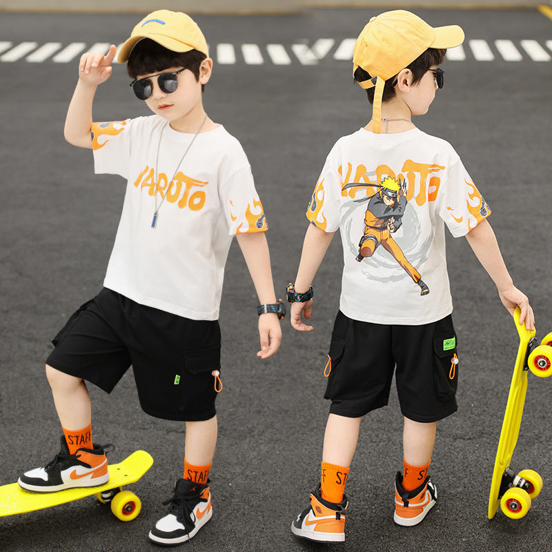 Boys' Summer Sports Suit - Children's Short-Sleeve Fashion Set