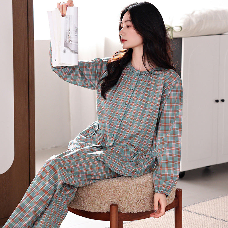 Women's Loose All Cotton Pajama Suit - Comfortable Fashion Sleepwear