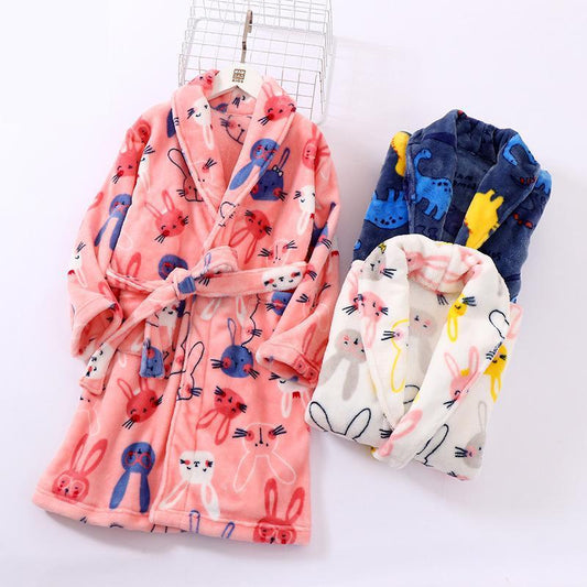 Children's Flannel Pajamas - Boys and Girls Winter Sleepwear Blue