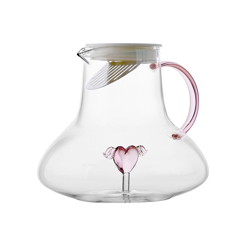 Minimalist Creative Water Pitcher Transparent Thick And High Temperature Resistant - Glass Drinkware