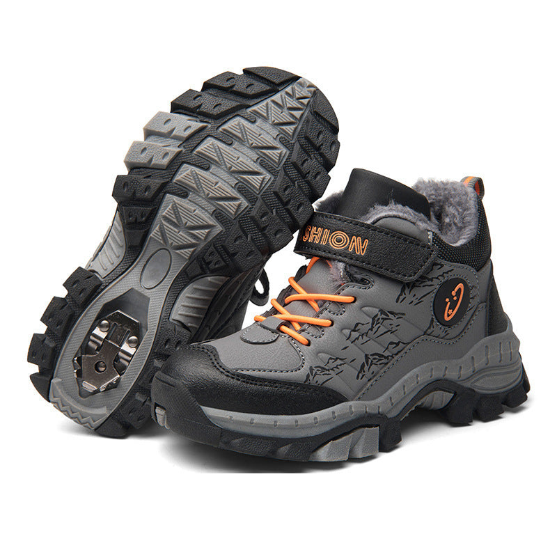 Boys Cotton Hiking Shoes - Brown Color Multiple Sizes Kids Footwear
