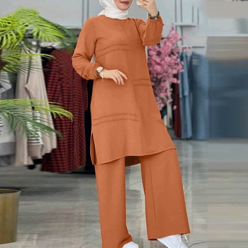 Muslim Women's Wear Solid Color Two-piece Set - Millivan supplies