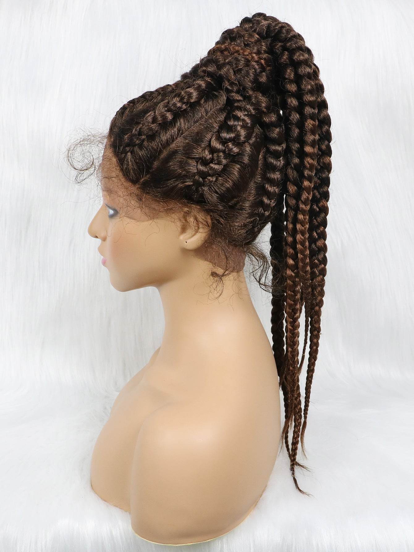 Braided Lace Front Synthetic Wig Braids African Braiding Hair - Millivan supplies
