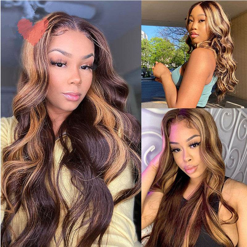 Women's Fashion Foreign Trade Wigs, Long Curly Hair, Chemical Fiber Wigs, Rose Net - Millivan supplies