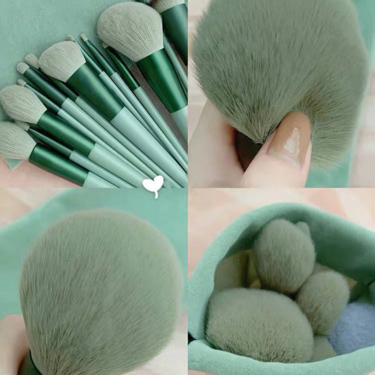 13Pcs Makeup Brush Set Make Up Concealer Brush Blush Powder Brush Eye Shadow Highlighter Foundation Brush Cosmetic Beauty Tools - 17cm