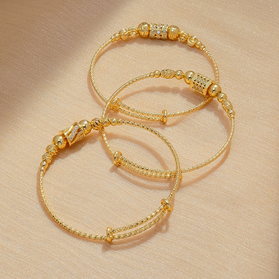 African Arabic Gold Women's Bracelet - Round Spherical