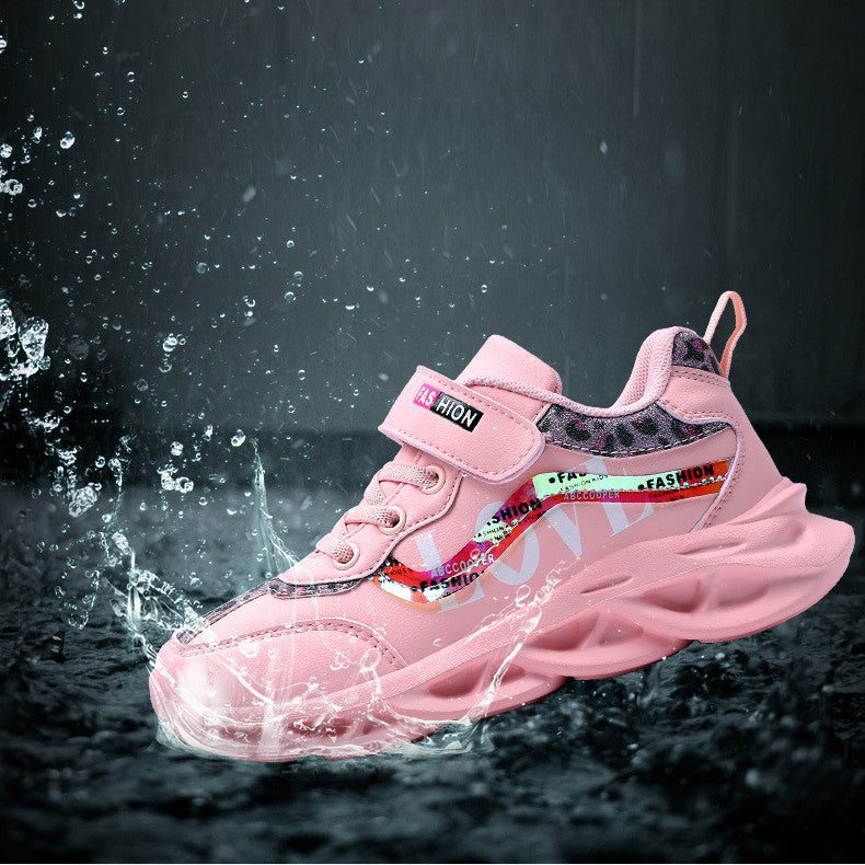 Girls' Waterproof Soft Leather Comfortable And Warm Children's Shoes