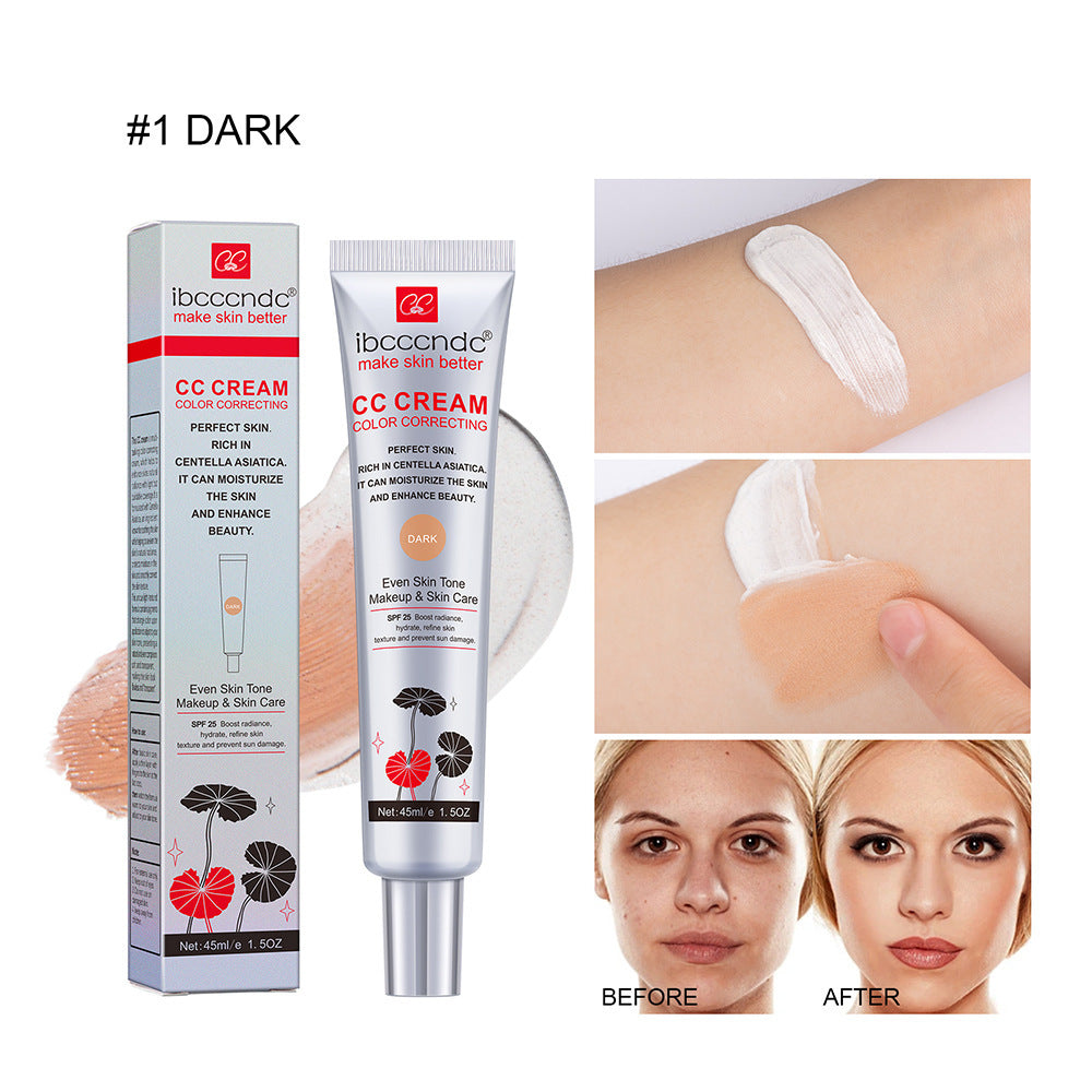 Women's CC Cream - Moisturizing Waterproof Makeup Concealer Dark Shade
