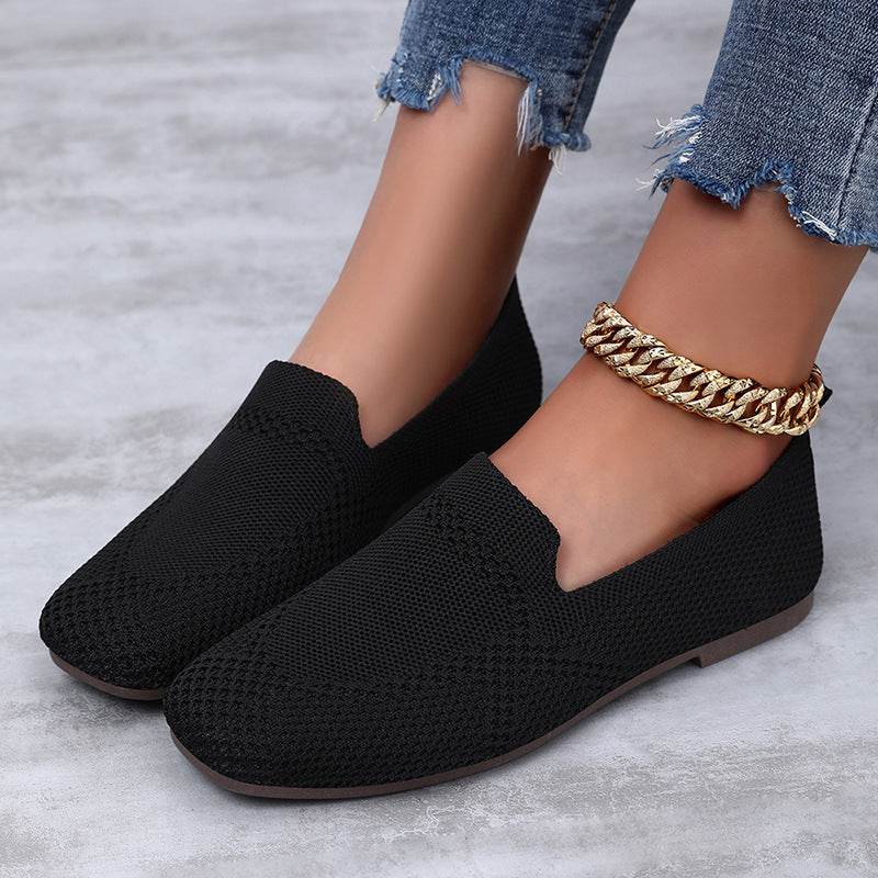 Flyknit Shoes Casual Flat Shoes Women - Millivan supplies