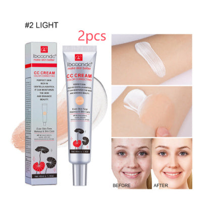 Women's CC Cream - Moisturizing Waterproof Makeup Concealer Dark Shade