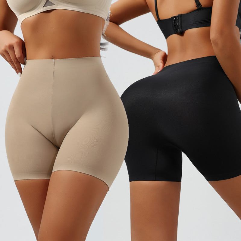 Women's Mid-waist Body Shaping Boxer Safety Pants - Black Seamless Multiple Sizes