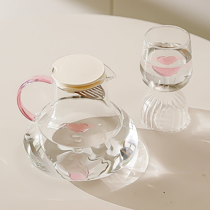 Minimalist Creative Water Pitcher Transparent Thick And High Temperature Resistant - Glass Drinkware