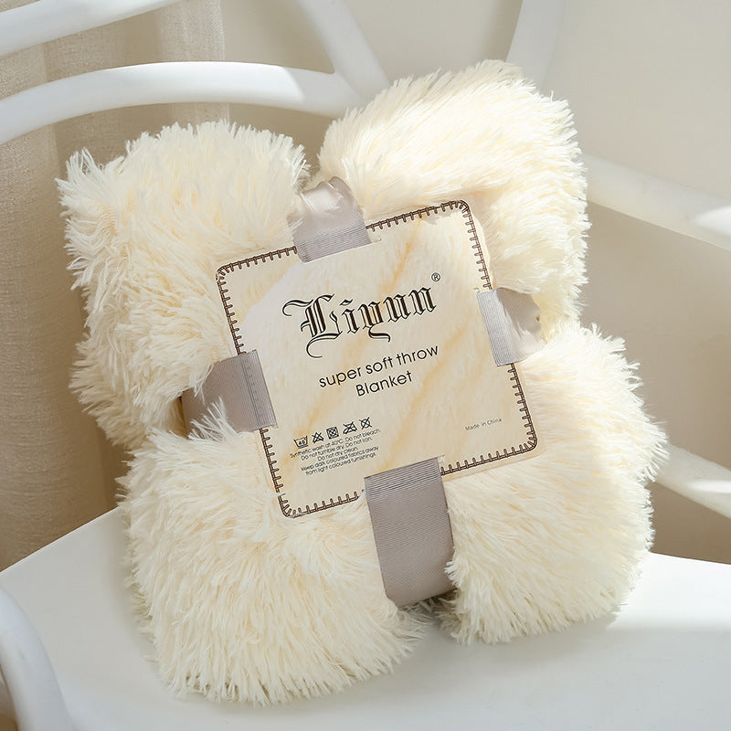Super Soft Coral Fleece Blanket Warm Cozy Bedding Blanket Fluffy Sofa Bedding Airplane Hotel Throw - 14 Colors Multiple Sizes