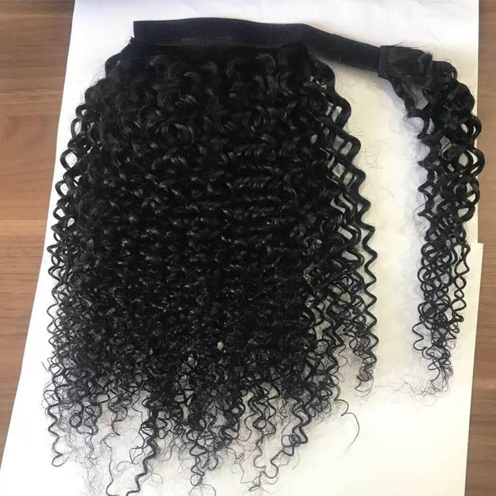 Human Hair Ponytail Velcro Natural Color - Millivan supplies