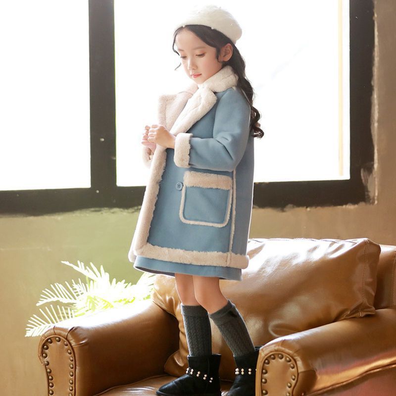 Winter Children's Clothing - Blue Color Multiple Sizes Kids Girls