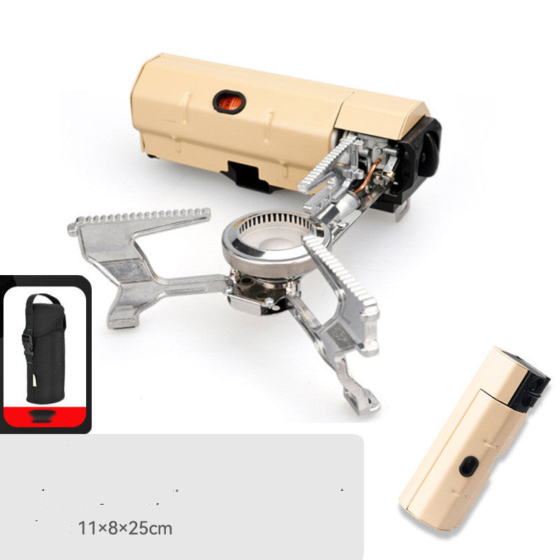 Camping Gas Stove Portable Folding Cassette Stove Outdoor Hiking BBQ Travel Cooking Grill Cooker Gas Burner - 2.6KW