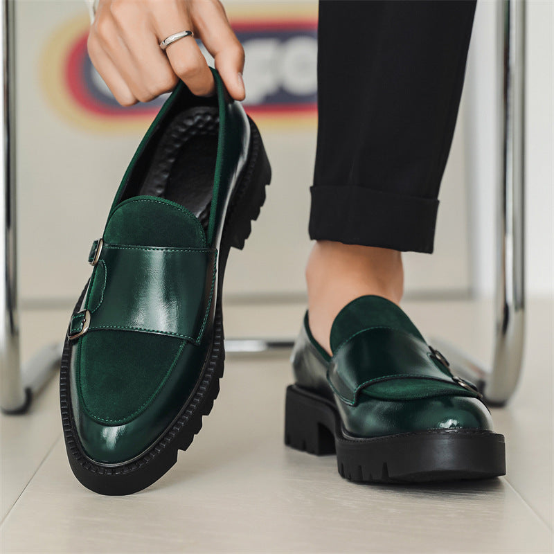Slip-on Men's Thick Bottom Heighten Casual Shoes - Height Increasing Platform