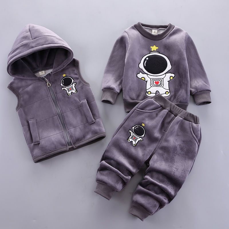 Adorable Baby Three-Piece Set - Cozy Top, Pants & Vest Outfit