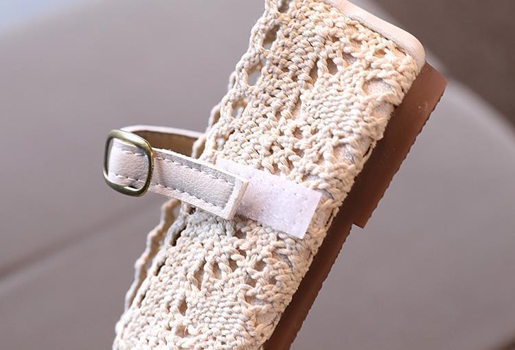 Girls Princess Shoes - Soft Sole Breathable Woven Toddler Sandals