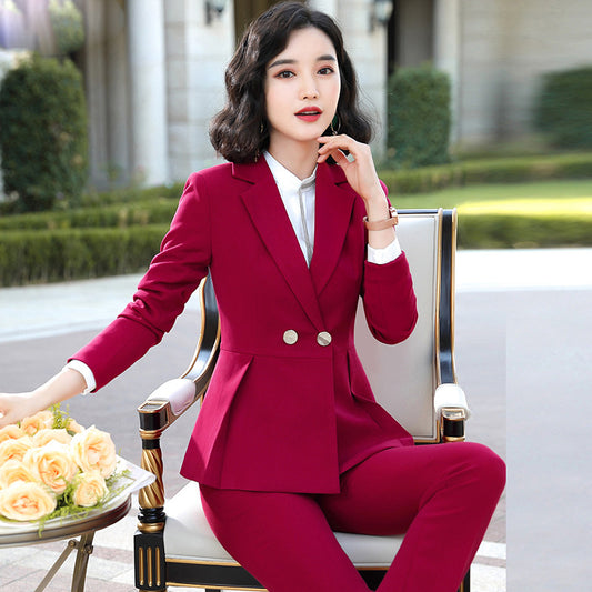 Fashion Women's Solid Color Professional Wear Suit