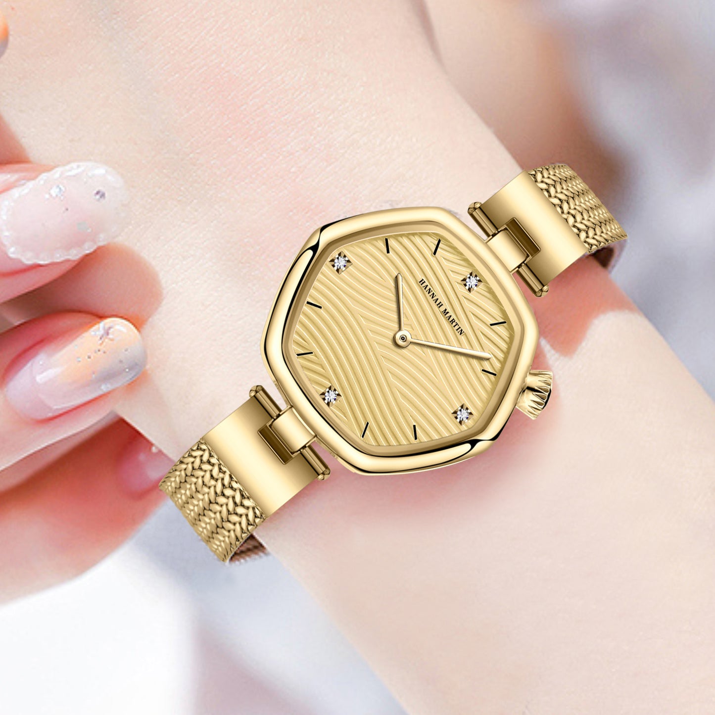 Fashion Hexagonal Movement Women's Watch - Simple