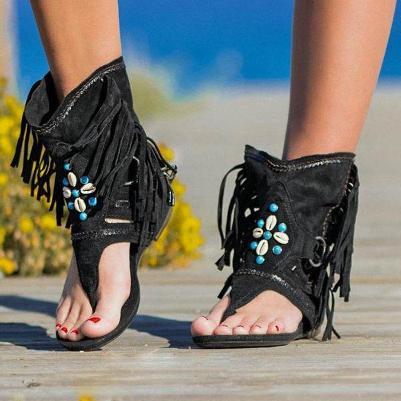 Beaded Roman sandals women - Millivan supplies