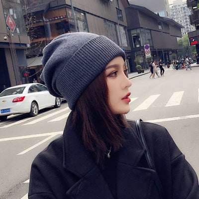 Knitted Fashion Korean Version Of The Tide Moon  In Black
