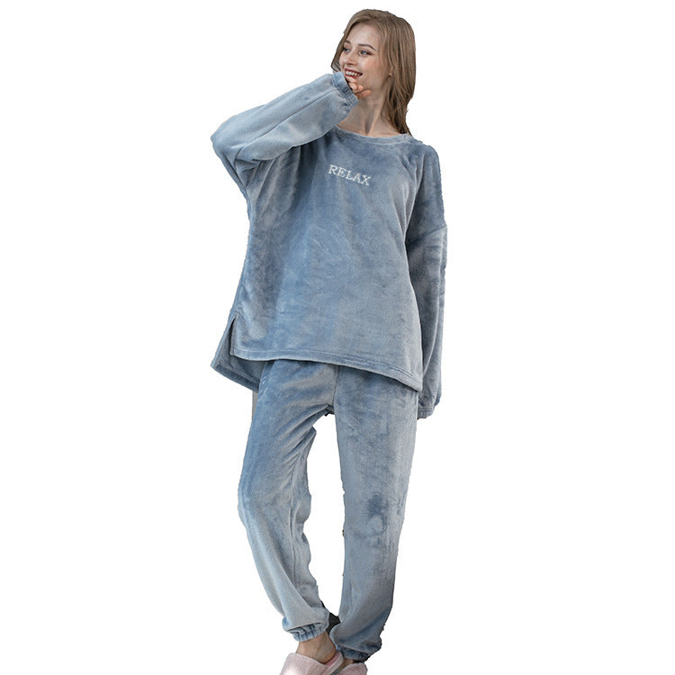 Flannel Pajamas Set - Winter Couple Sleepwear for Women & Men