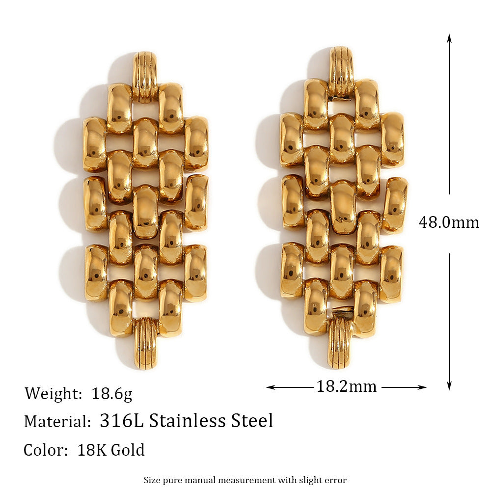 Graceful Personality Commuter Earrings Stainless Steel Plated - Fashion OL Style